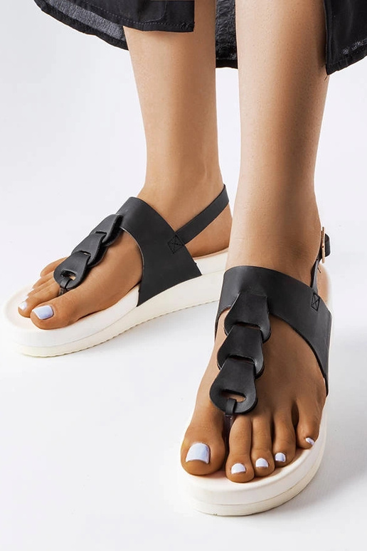 Sandali con zeppa Castelletto neri