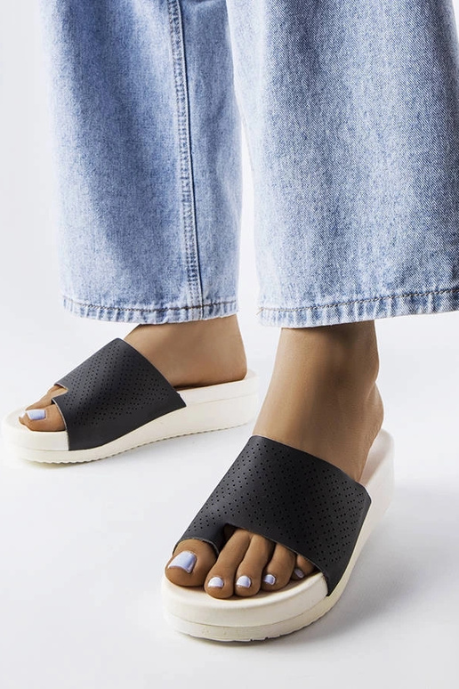 Sandali con zeppa Monferrato neri