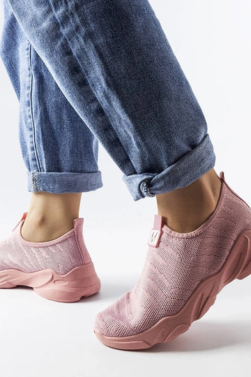 Scarpe sportive da donna in tessuto rosa Aaron 2