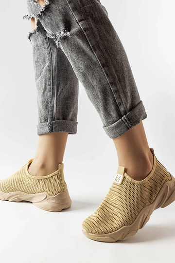 Sneakers slip-on beige scuro da donna Azalee 2