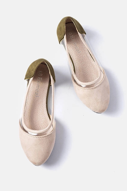 Ballerine in pelle scamosciata rosa e...