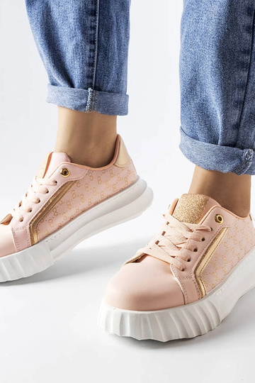 Sneakers con plateau rosa...