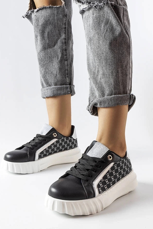 Sneakers con plateau Giuseppe nere