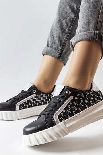 Sneakers con plateau Giuseppe nere 2