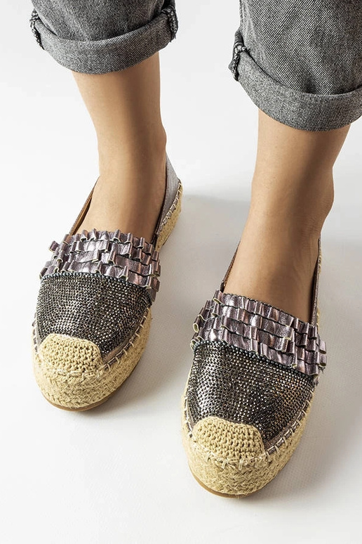 Espadrillas Lauro zircone argento -...