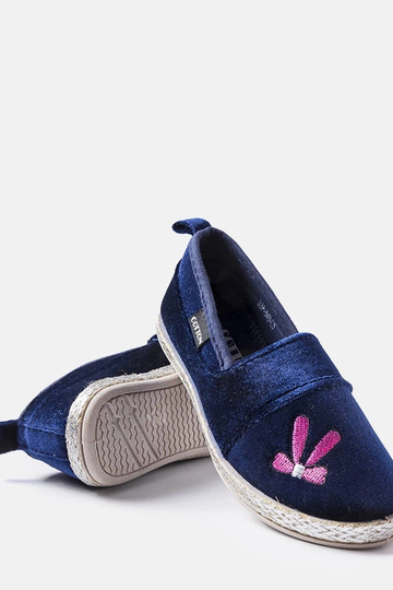 Ballerine in velluto blu navy di Patria 2