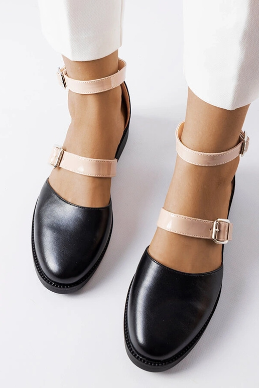 Ballerine nere con fibbia Josiane