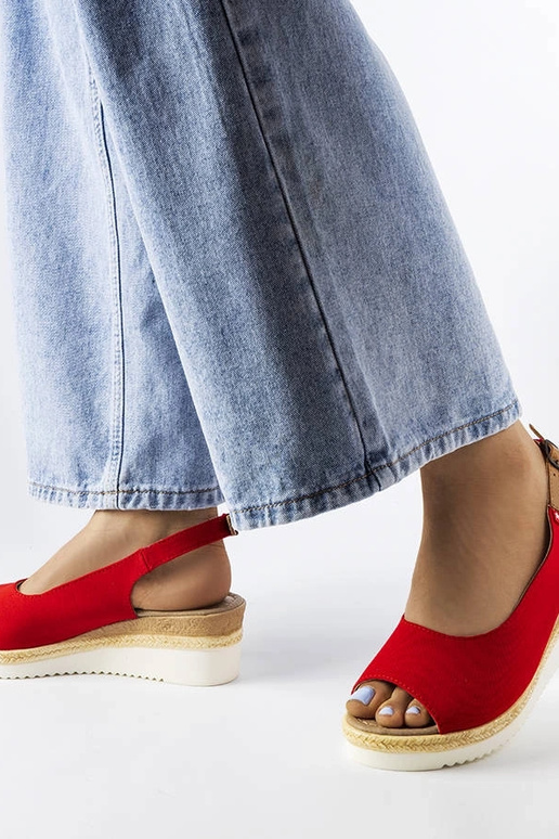 Sandali rossi su piattaforma, "Big...