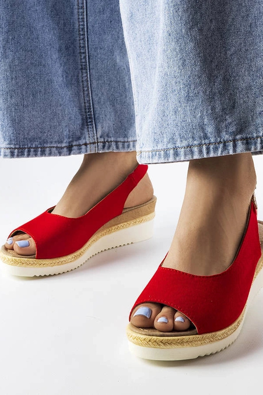 Sandali rossi su piattaforma, "Big...