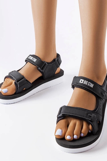 Sandali Big Star in schiuma nera LL274789