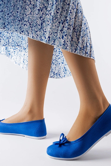 Ballerine in tessuto blu Gendron