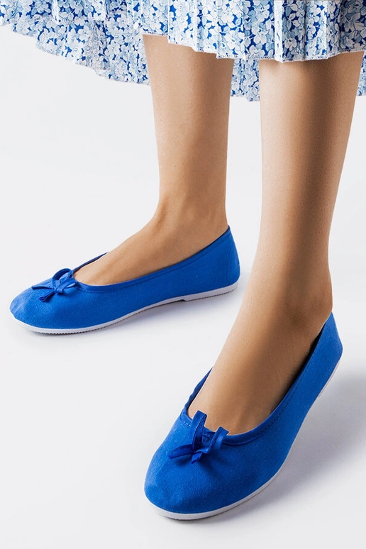 Ballerine in tessuto blu Gendron