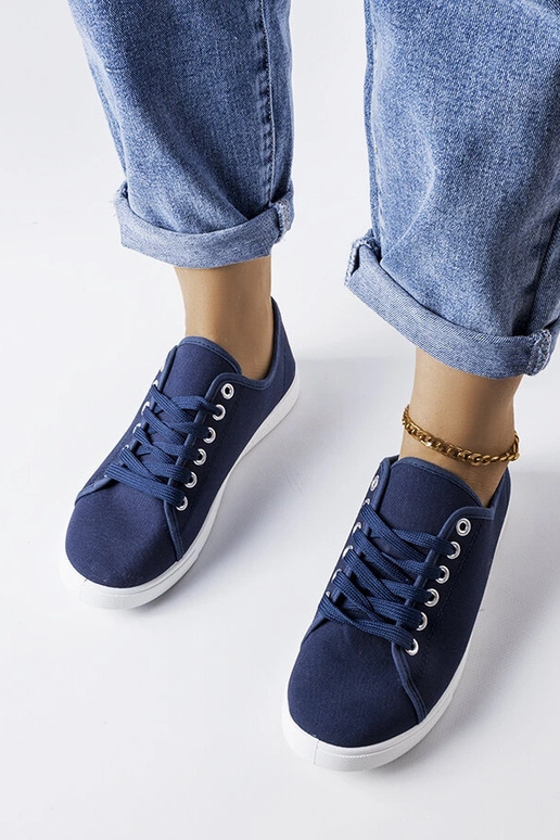 Sneakers in tessuto blu navy Razan
