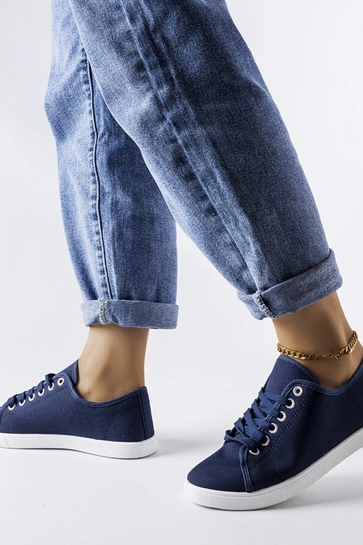 Sneakers in tessuto blu navy Razan