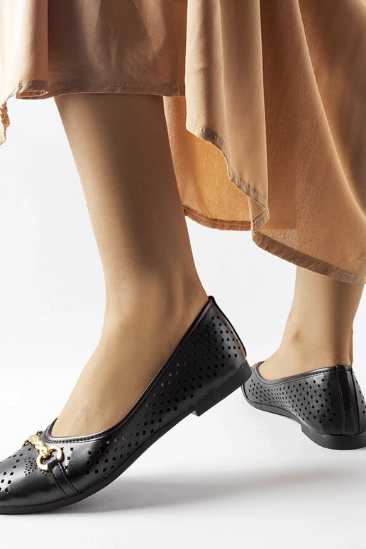 Ballerine Schiavone nere traforate