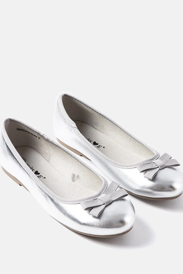 Ballerine Fedro in vernice argento 2