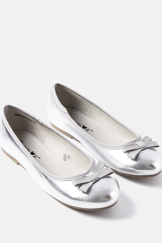 Ballerine Fedro in vernice argento