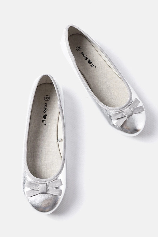 Ballerine Fedro in vernice argento