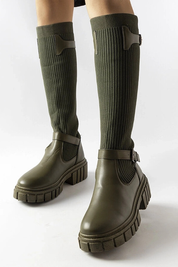 Stivali alti verdi con...