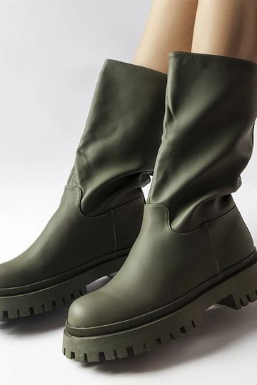 Stivali alti opachi verdi,... 2