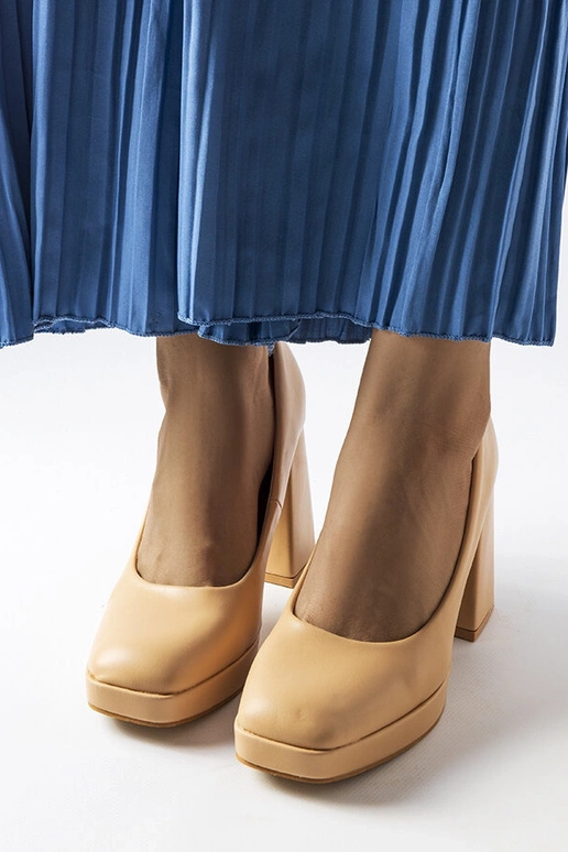 Décolleté beige con tacco alto Mailly