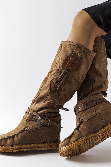 Stivali boho marrone scuro...