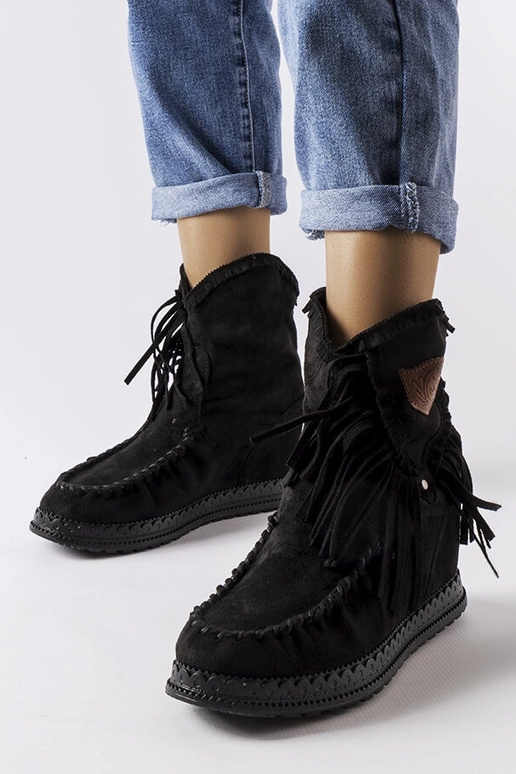 Stivaletti con zeppa Giudice neri