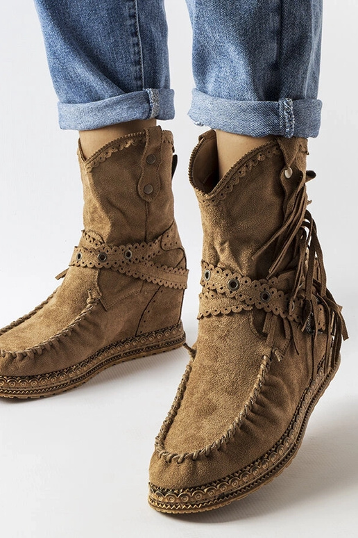 Stivaletti con zeppa Teodata marrone...