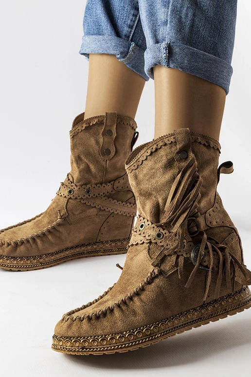 Stivaletti con zeppa Teodata marrone...