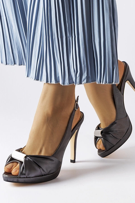 Sandali Crispina grigio scuro con...