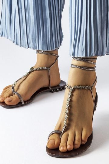 Sandali grigio scuro con...