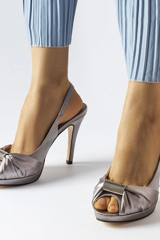 Sandali Crispina grigio chiaro con...