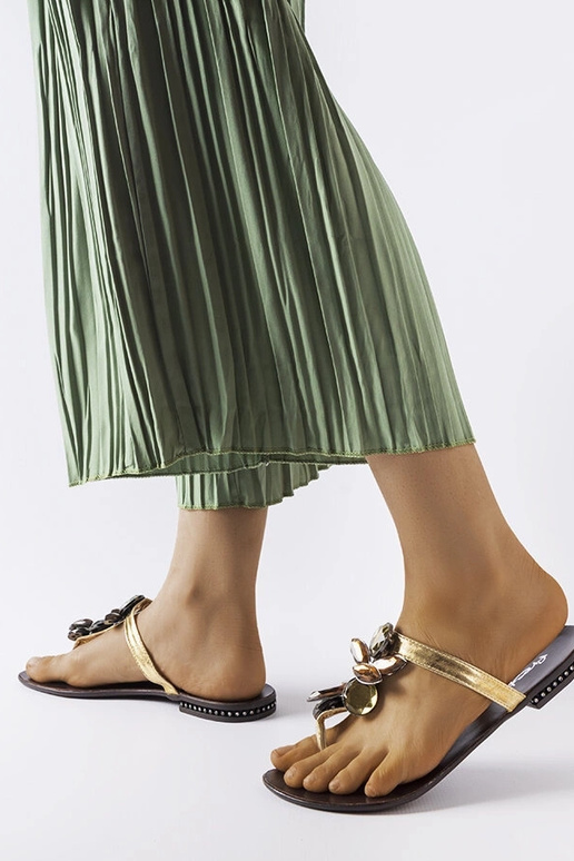 Pantofole eleganti dorate, "Zarattini"