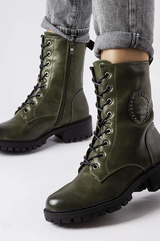 Scarponi da trekking verdi invernali,...