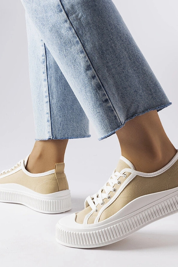 Sneakers con plateau Alfianello beige