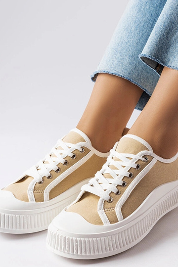 Sneakers con plateau Alfianello beige 2