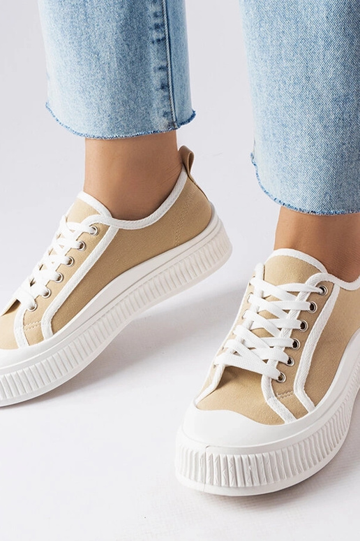 Sneakers con plateau Alfianello beige