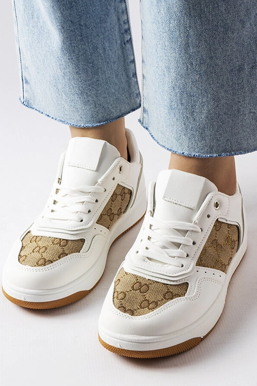 Sneakers bianche decorate con il...