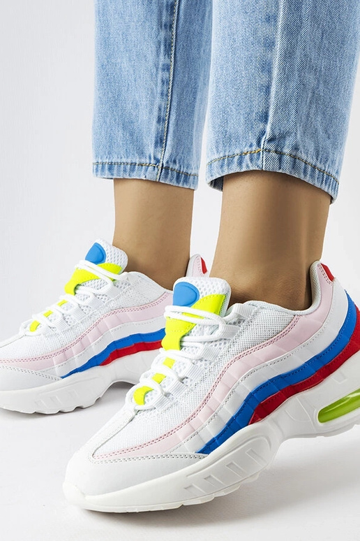 Sneakers bianche con inserti colorati...