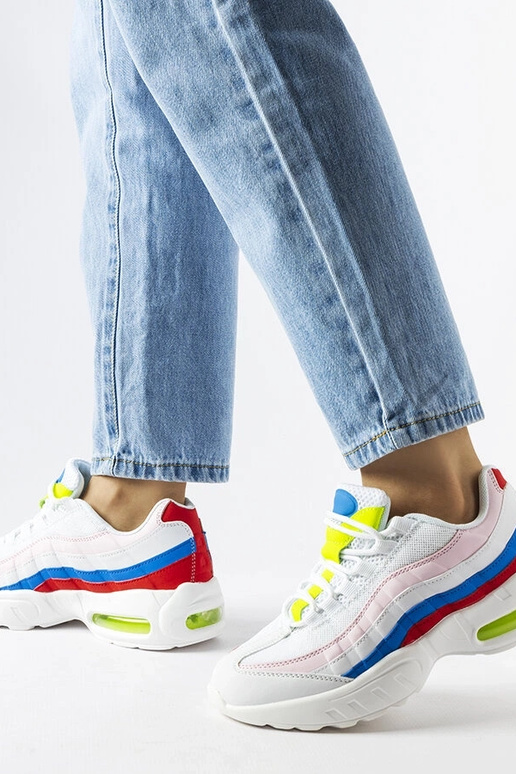 Sneakers bianche con inserti colorati...