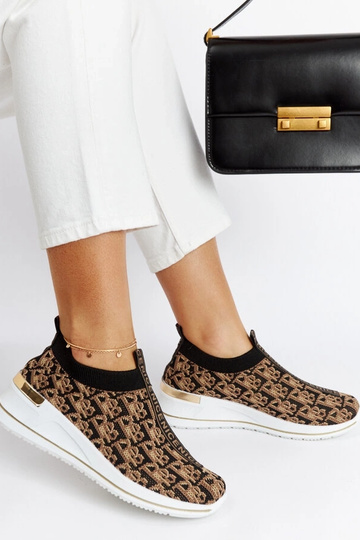 Scarpe Slip On Tartano Nere e Marroni