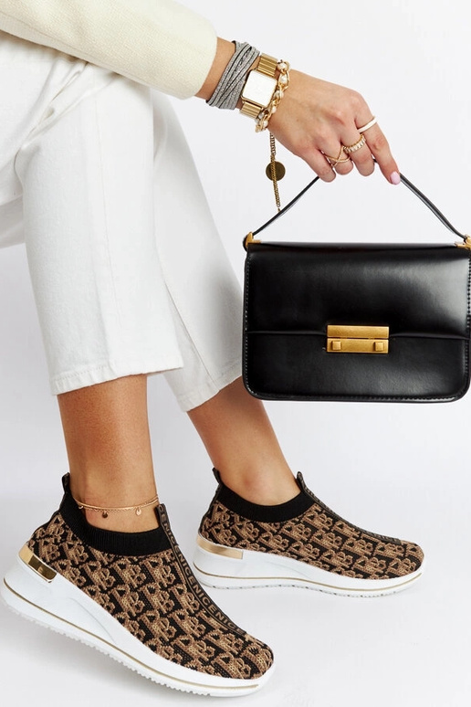 Scarpe Slip On Tartano Nere e Marroni