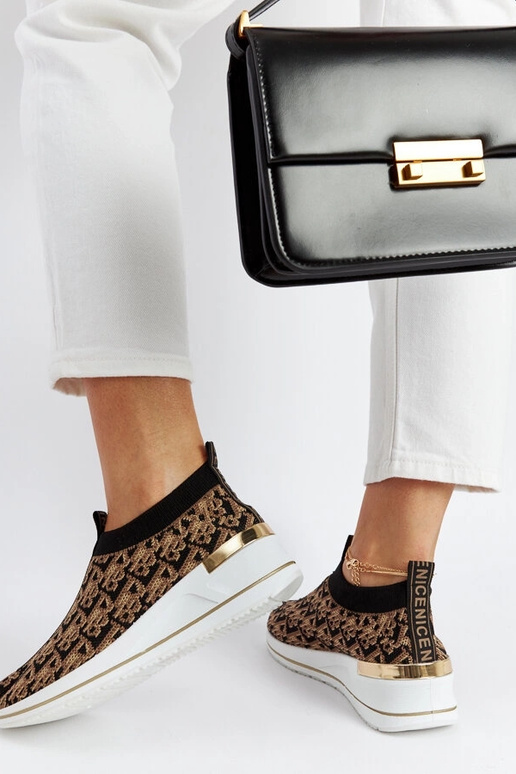 Scarpe Slip On Tartano Nere e Marroni