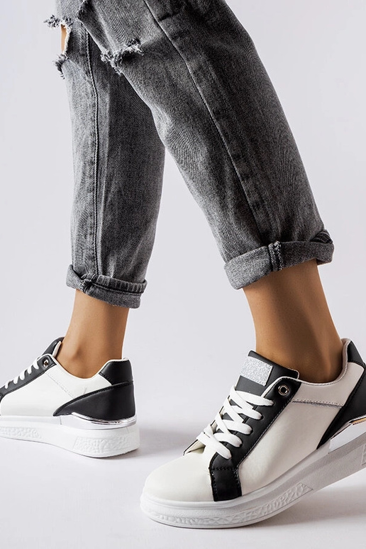 Scarpe Palais nere e bianche con...