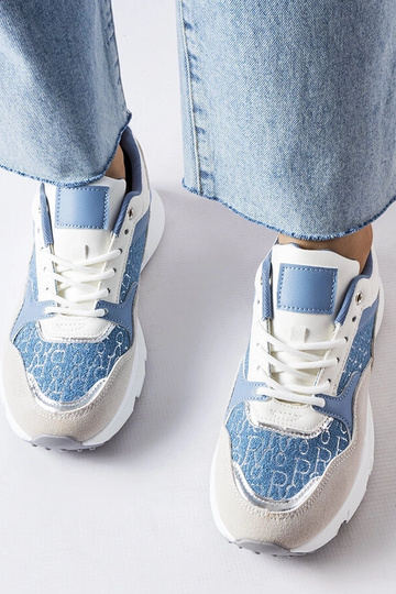 Scarpe blu e bianche con... 2