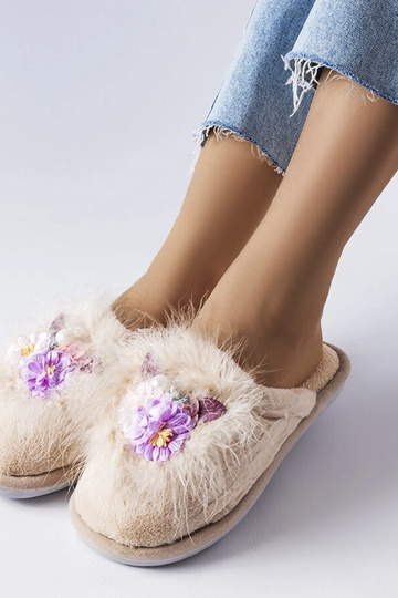 Pantofole da donna beige Moly