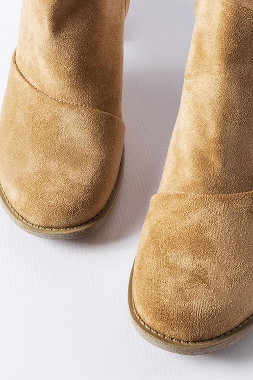 Stivaletti beige con ritagli Artemisia