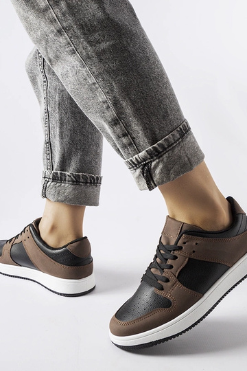 Sneakers Jacqueline marroni e nere 2