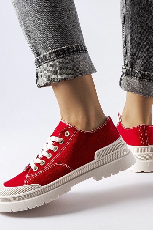 Sneakers in tessuto rosso Nassar
