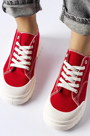 Sneakers in tessuto rosso... 2